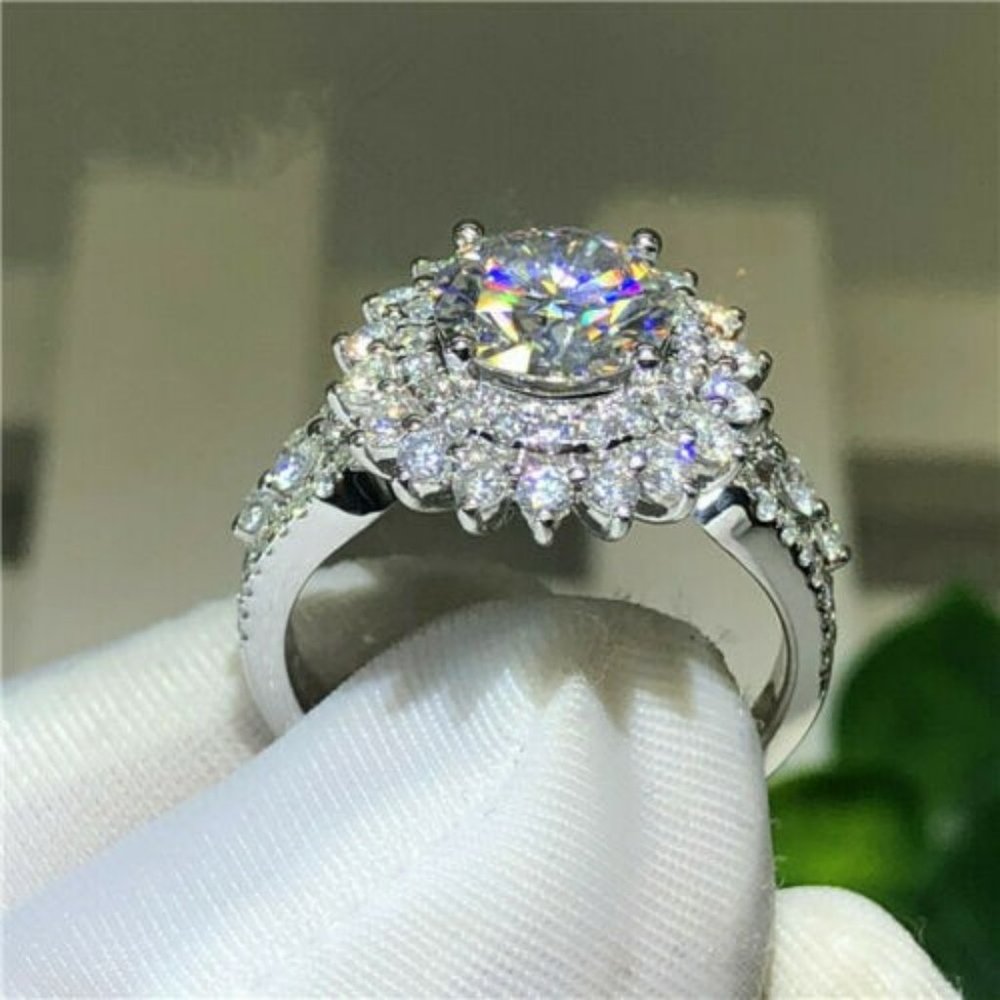 COPY - 1.5 Ct Diamond Wht Sapphire Cocktail Engage Ring